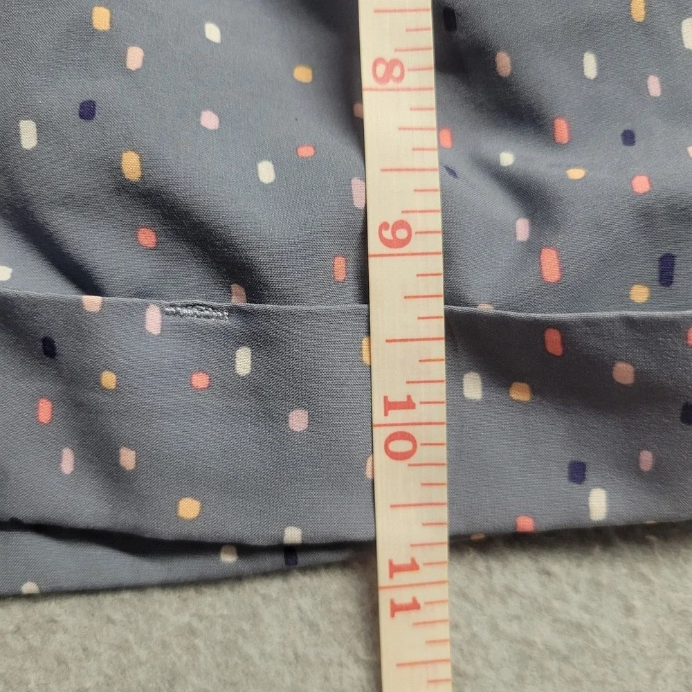 Lululemon Spring Break Away Shorts Blue Gray Dash Print Size 4 Drawstring Gym